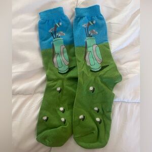 Traffic Green and Blue Golf Socks
